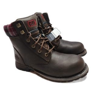 Caterpillar womens Kenzie Steel Toe work boots brown 9 wide